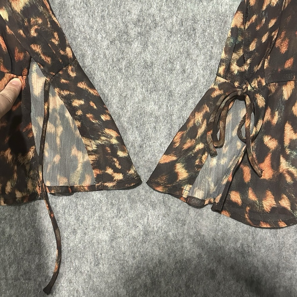 Runaway Brown Leopard-Print Ruffle Mini Dress - Picture 7 of 12